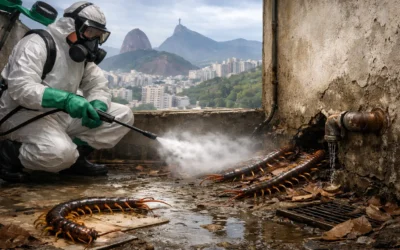 Dedetização contra lacraias no Rio de Janeiro: por que elas aparecem em imóveis urbanos