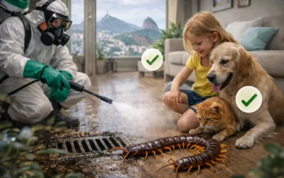Dedetização de lacraias no Rio de Janeiro é segura para crianças e pets?