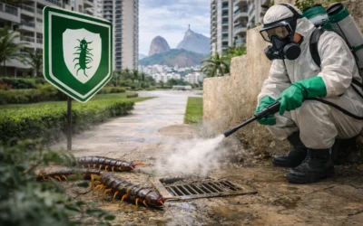 Dedetização preventiva contra lacraias em condomínios do Rio de Janeiro