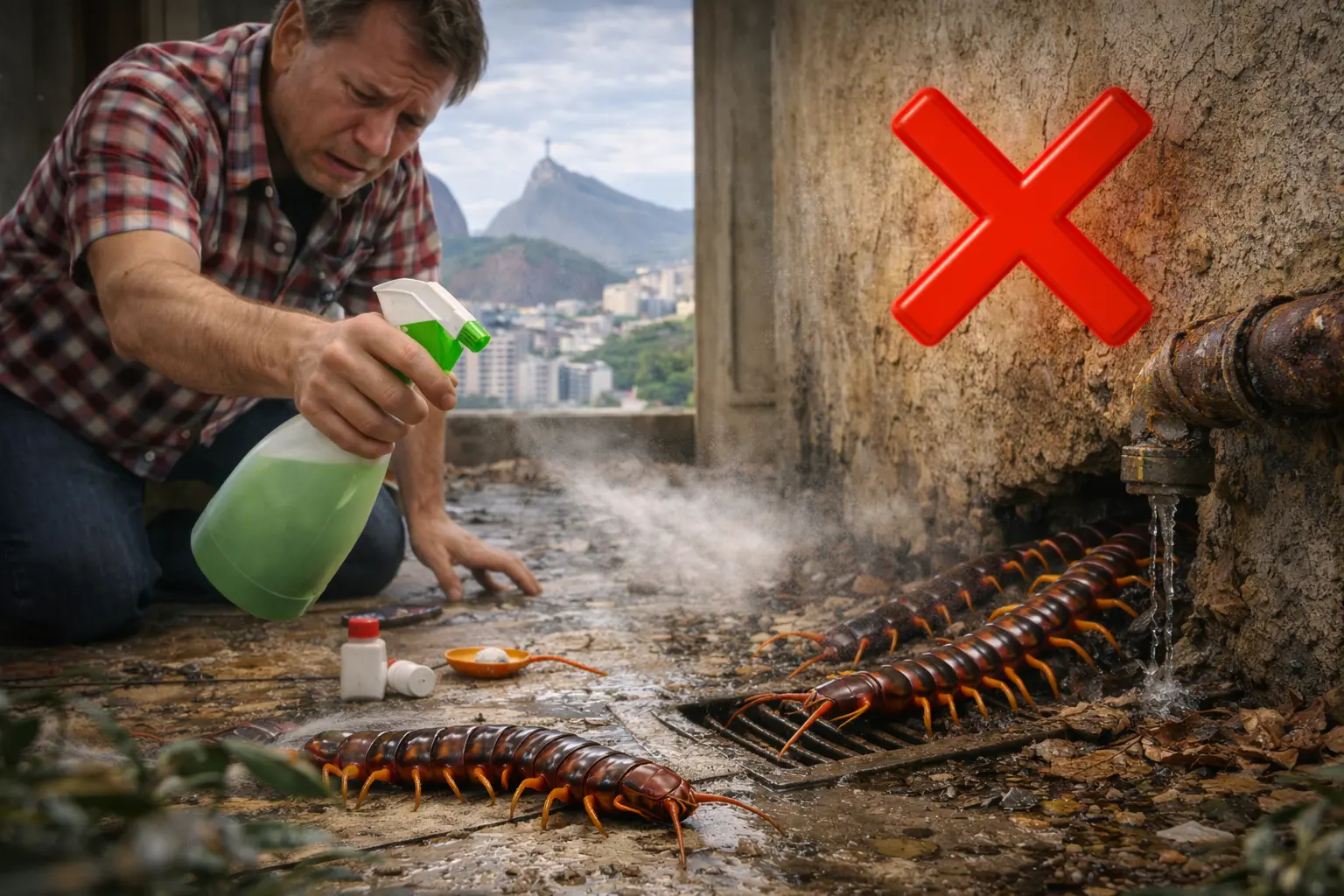 Por que a dedetização caseira não resolve infestações de lacraias no Rio de Janeiro